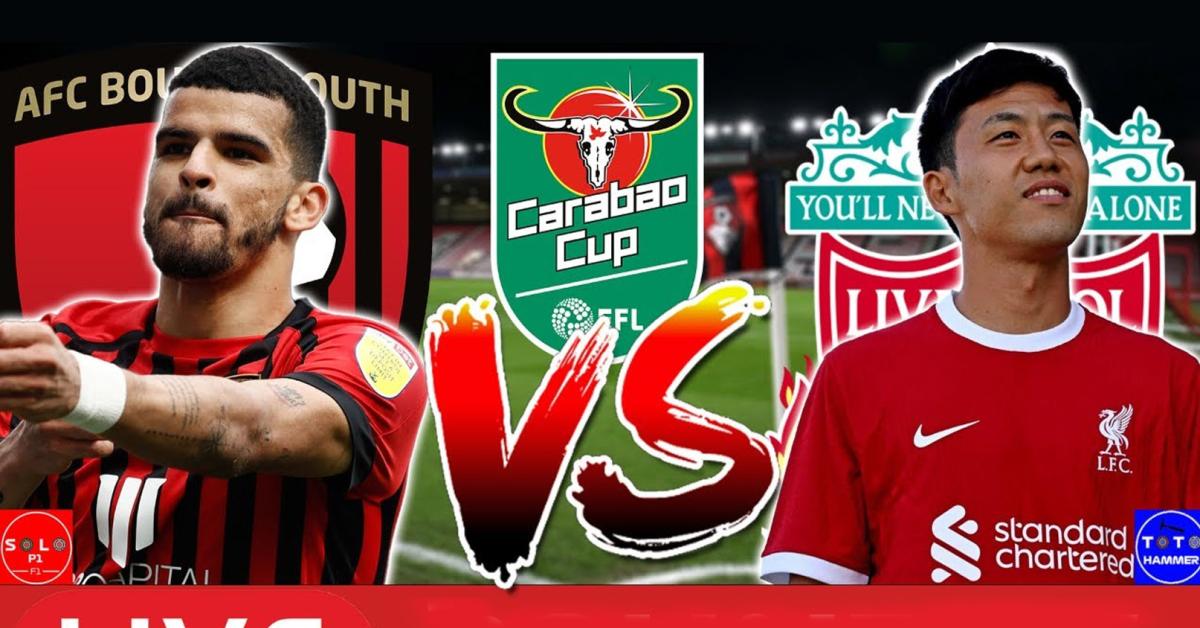 Bournemouth Vs Liverpool Carabao Cup 2023-2024, Head To Head Serta Live Streaming