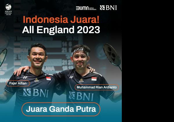 Dukungan BNI untuk Atlet Bulu Tangkis Indonesia Membuahkan Hasil: Fajar & Rian Juara di All England 2023