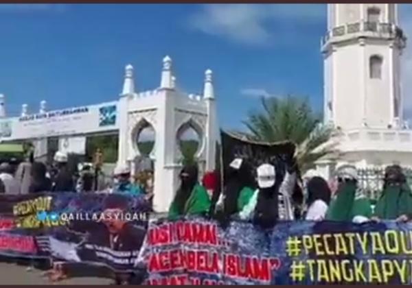 Warga Aceh Demo Nuntut Tangkap Yaqut: Kami Penuh Syariat Islam, Jangan Ajarkan Kami Tentang Toleransi