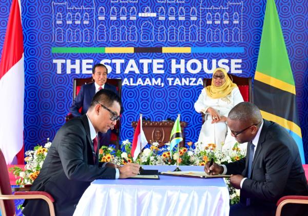 Disaksikan Presiden, PLN Teken Kerjasama dengan TANESCO, Kembangkan Ekosistem Ketenagalistrikan di Tanzania