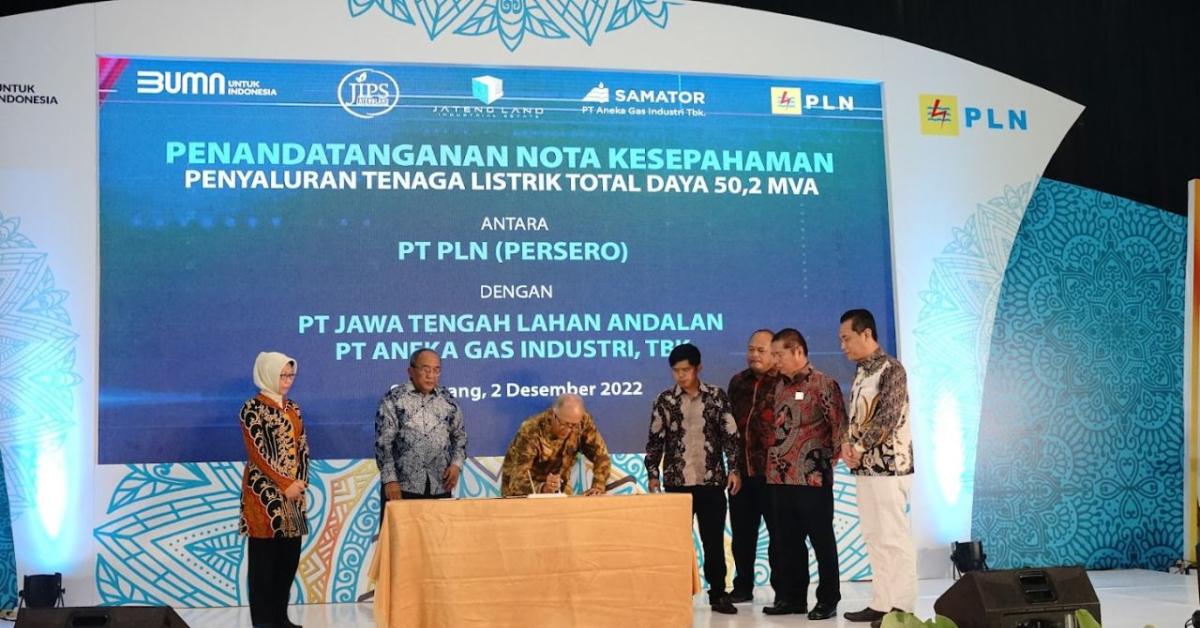 Teken MoU, PLN Salurkan Listrik 50,2 MVA untuk Kawasan Industri Sayung dan Pabrik Gas Terbesar