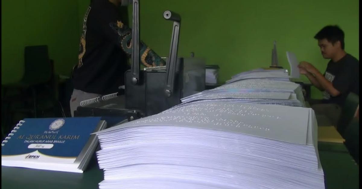 Berkah Ramadan, Tempat Produksi Al-Qur'an Braile di Tangsel Banjir Pesanan