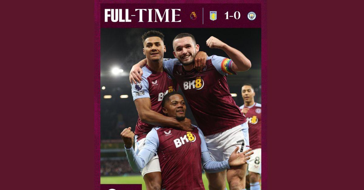 Hasil Pertandingan Premier League: Aston Villa Sukses Taklukan The Citizens Skor 1 - 0
