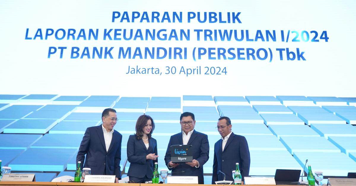 Agresif tapi Prudent, Bank Mandiri Catat Realisasi Kredit Kuartal I 2024 Tembus Rp1.435 Triliun
