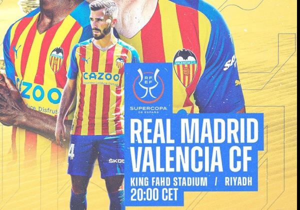 Link Live Streaming Supercopa de Espana 2023: Real Madrid vs Valencia