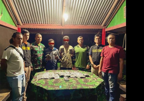 Sinergi Bea Cukai Jayapura dan Satgas Pengamanan Perbatasan Gagalkan Penyelundupan Ganja