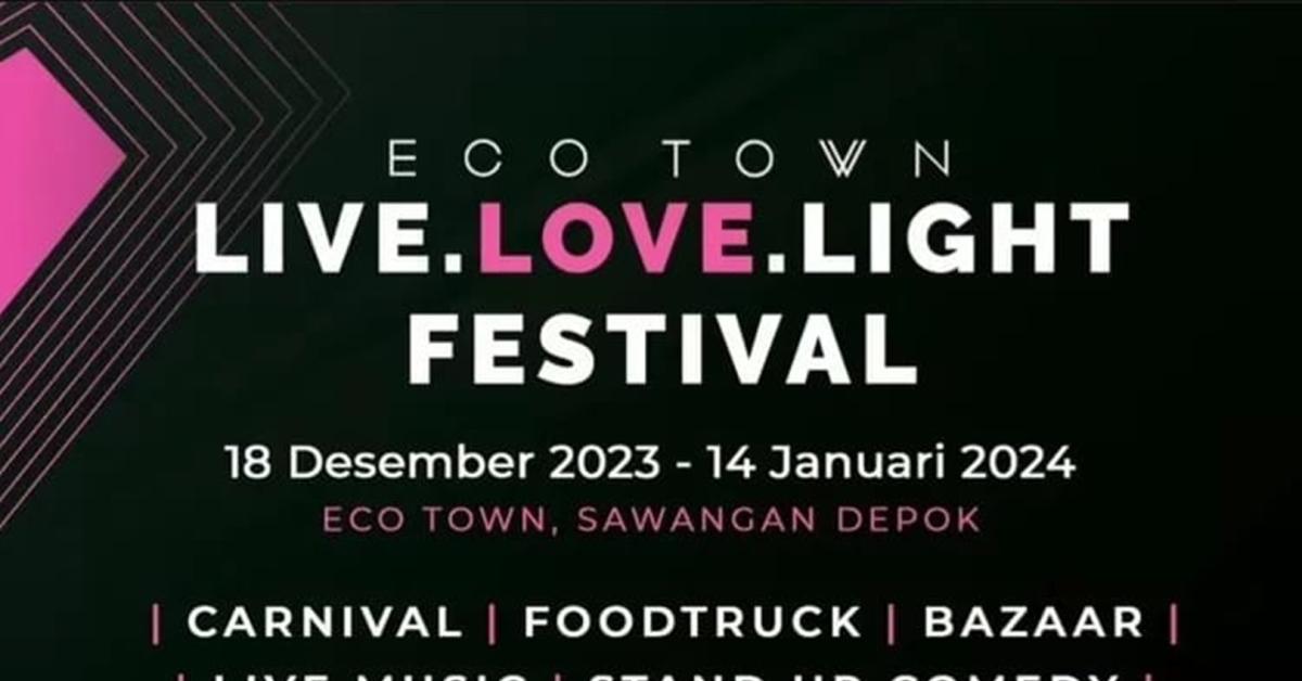 Live Love Light Festival Eco Town Sawangan, Keseruan Konser Musik dan Pesta Kembang Api Tahun Baru di Depok