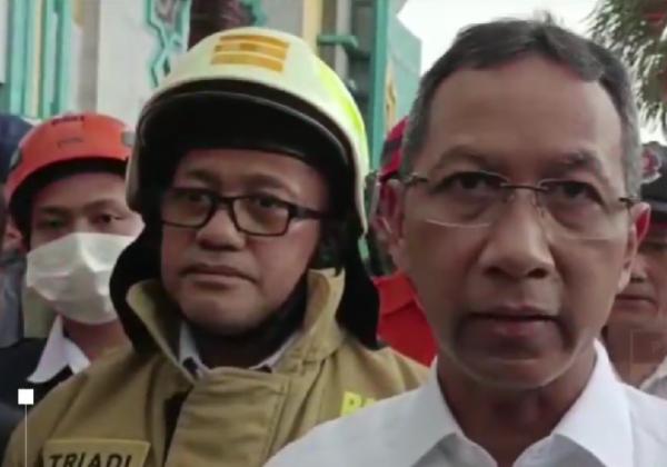Pj Gubernur DKI Jakarta Tinjau Langsung Penanganan Kebakaran Kubah Masjid Raya Jakarta Islamic Center