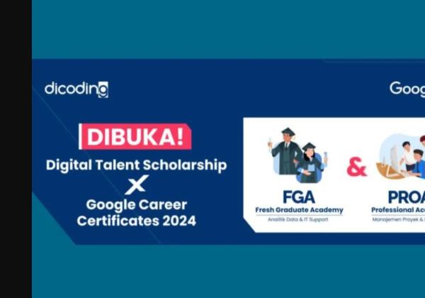 Link Pendaftaran Kominfo-Google Digital Talent Scholarship 2024, Ada 2.500 Bea Siswa, Lulusan SMK & D3 Bisa Ikut, Buruan Daftar! 