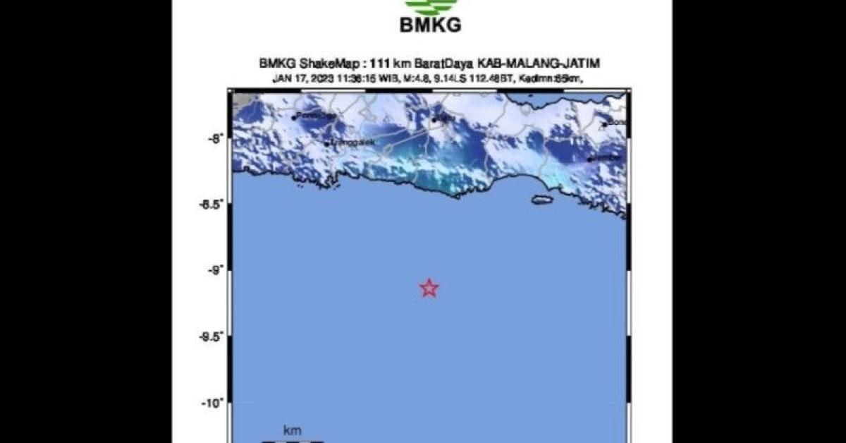 Gempa M5,1 Guncang Malang, BMKG Ungkap Jenis Gempa dan Penyebabnya