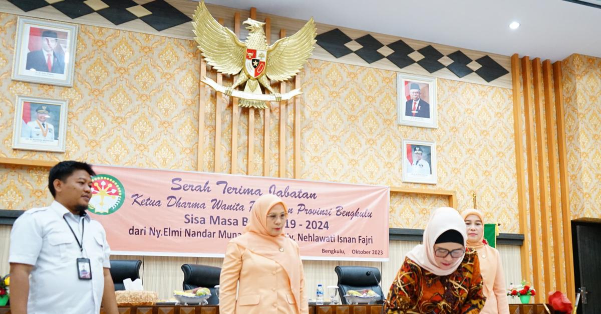 Sertijab Ketua Dharma Wanita Persatuan Provinsi Bengkulu, Ingatkan 4 Hal 