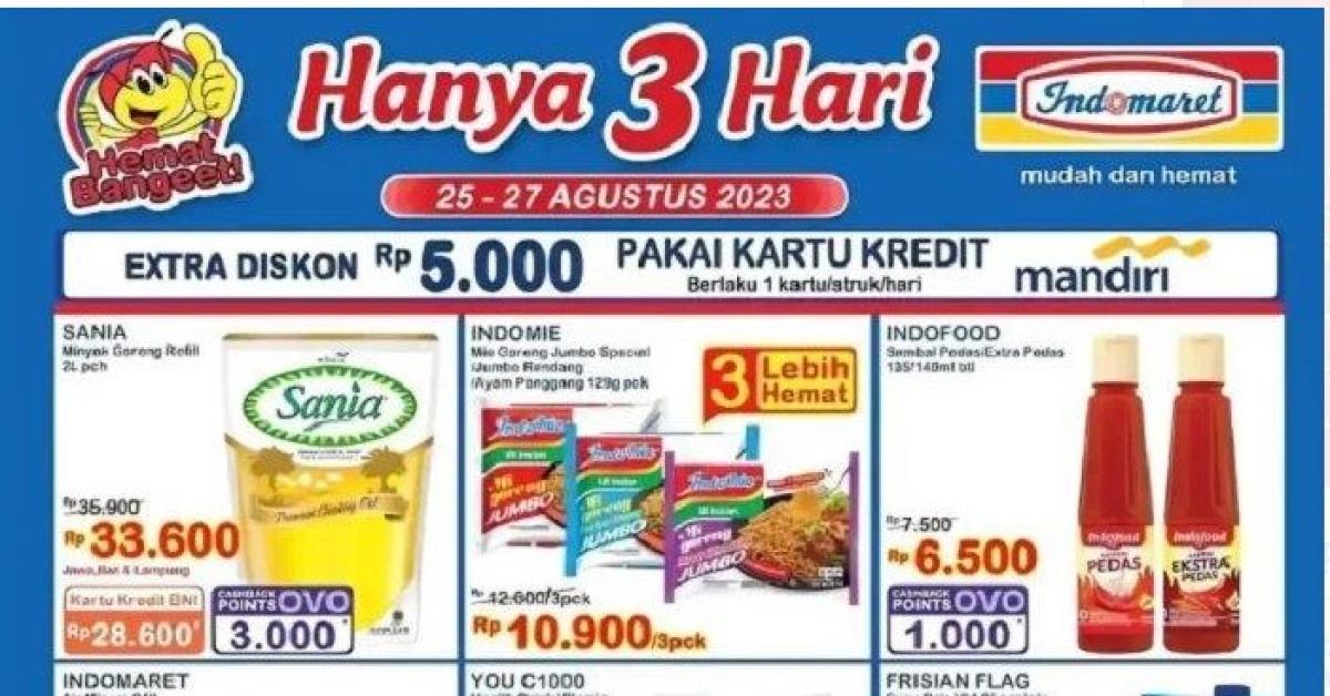 KATALOG Promo JSM Indomaret Hanya 3 Hari 25-27 Agustus 2023 Kebutuhan Dapur Toilet Irit, Disko BNI OVO