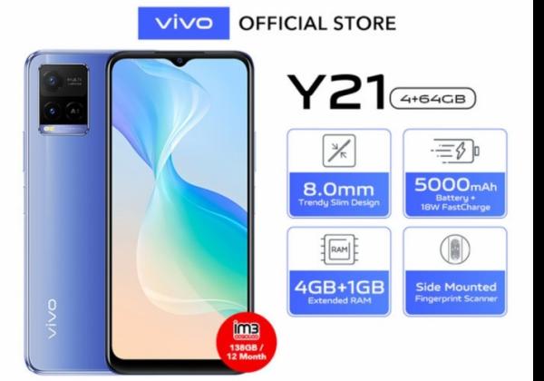 Vivo Y21 Tawarkan Spesifikasi Oke dengan Harga Cuma Rp1 Jutaan