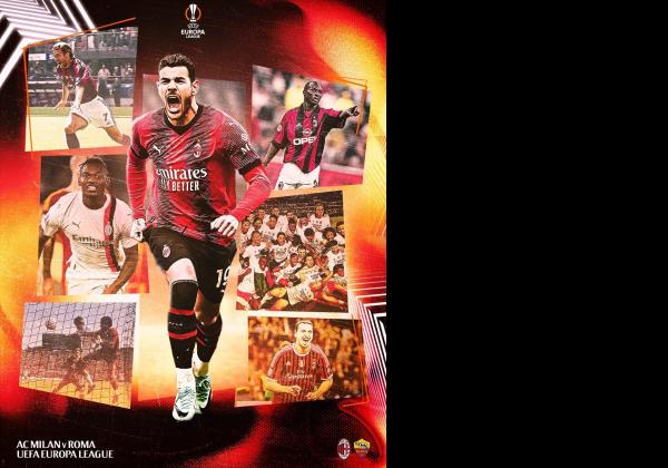 Link Live Streaming Liga Eropa 2023-2024: AC Milan vs AS Roma
