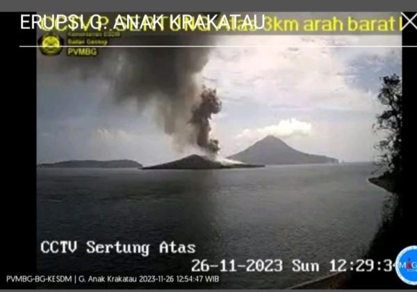 Warga di Minta Waspada, Gunung Anak Krakatau Mulai Erupsi Lagi