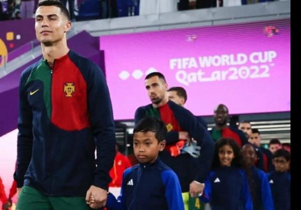 Ini Ulul Albab, Bocah Indonesia yang Dampingi Cristiano Ronaldo Jelang  Ukir Rekor di Piala Dunia 2022