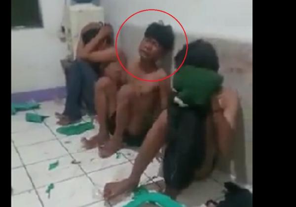 Viral! 3 Gangster Surabaya Nangis Meronta-ronta Kala Dicambuk Pakai Gesper Usai Tertangkap