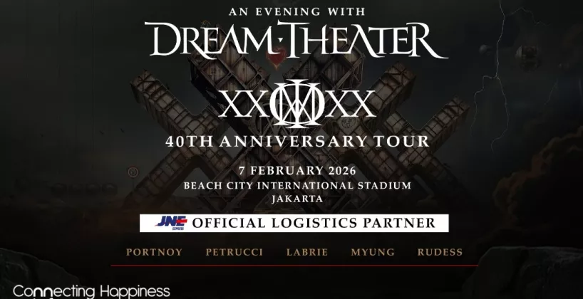 JNE Jadi Official Logistics Partner Konser Dream Theater 40th Anniversary di Jakarta!