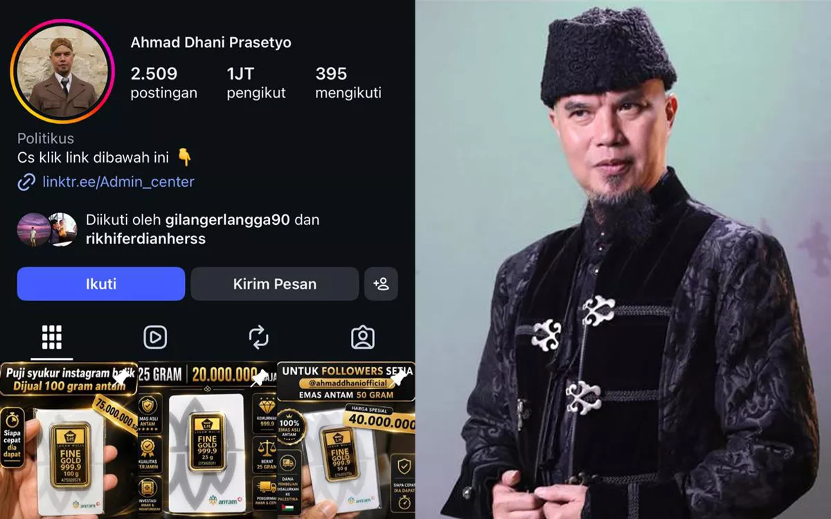 Akun Instagram Ahmad Dhani Diduga Kena Hack, Tiba-tiba Unggah Jualan Emas