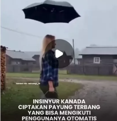 Teknologi Payung Terbang Otomatis Siap Ubah Cara Kita Tahan Hujan dan Panas