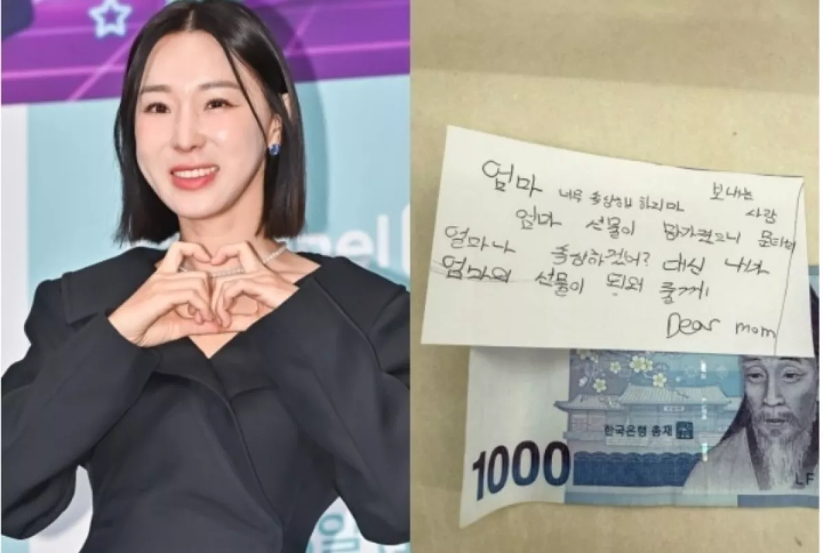 Lee Ji-hye Bangga Terima Uang Saku dari Putrinya yang Berusia 8 Tahun dan masih Sekolah Dasar