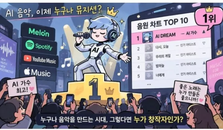 AI Singer Menduduki Peringkat ke-2 di Chart: Pertanyaan Baru dari Popularitasnya