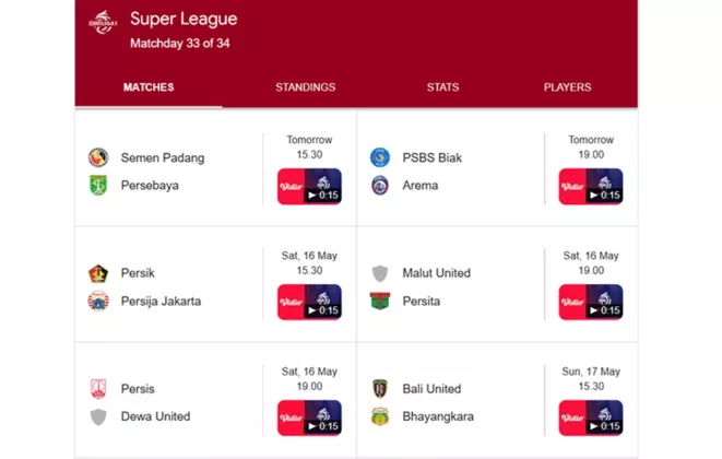 MENANG HARGA MATI! Jadwal Lengkap BRI Super League Pekan 33: Persebaya, Arema FC & Madura United Jalani MISI KRUSIAL