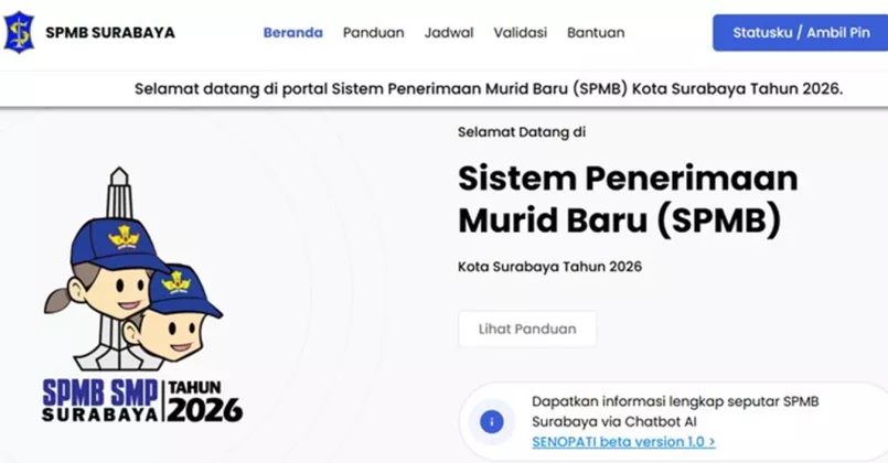 Pendaftaran SMP Negeri Surabaya 2026 Dibuka, Ini Syarat dan Jalur Masuk Terbaru