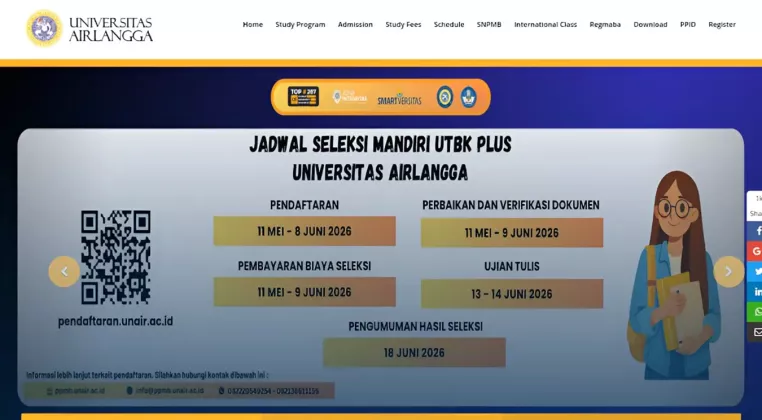 Gak Lolos SNBT Ojo Nangis! Jalur Mandiri UTBK Plus Unair 2026 Masih Dibuka, Cek Skor Minimalnya