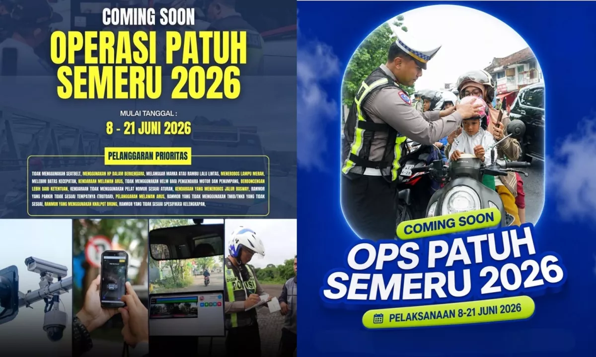 Operasi Patuh Semeru 2026 Dimulai 8-21 Juni, Ini Daftar Pelanggaran yang Diincar Polisi di Jawa Timur
