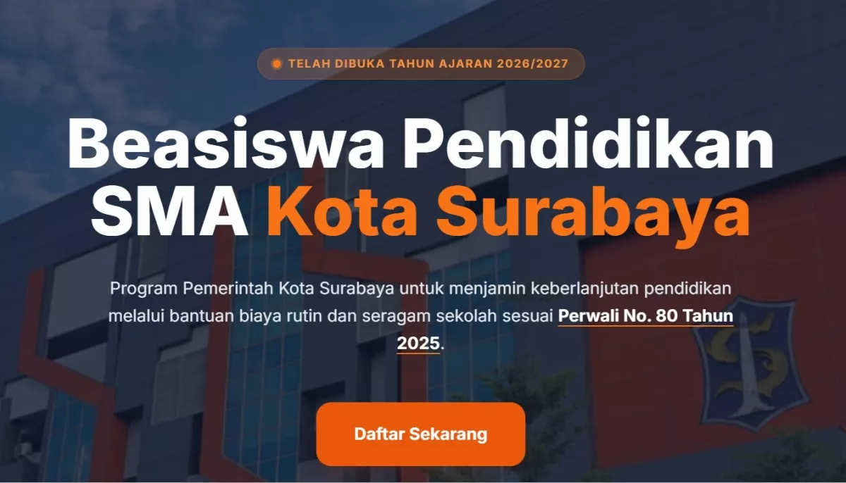 AREK SUROBOYO MERAPAT! Beasiswa SMA/SMK Surabaya 2026 Resmi Dibuka! Ini Cara Daftar dan Link Resmi Pendaftarannya