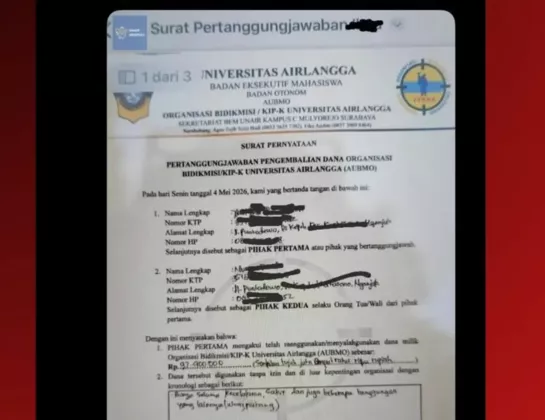 Pengakuan Mbulet Mahasiswi Unair Korupsi Dana KIP Kuliah Rp97 Juta, Rektorat Gak Percoyo Blas!