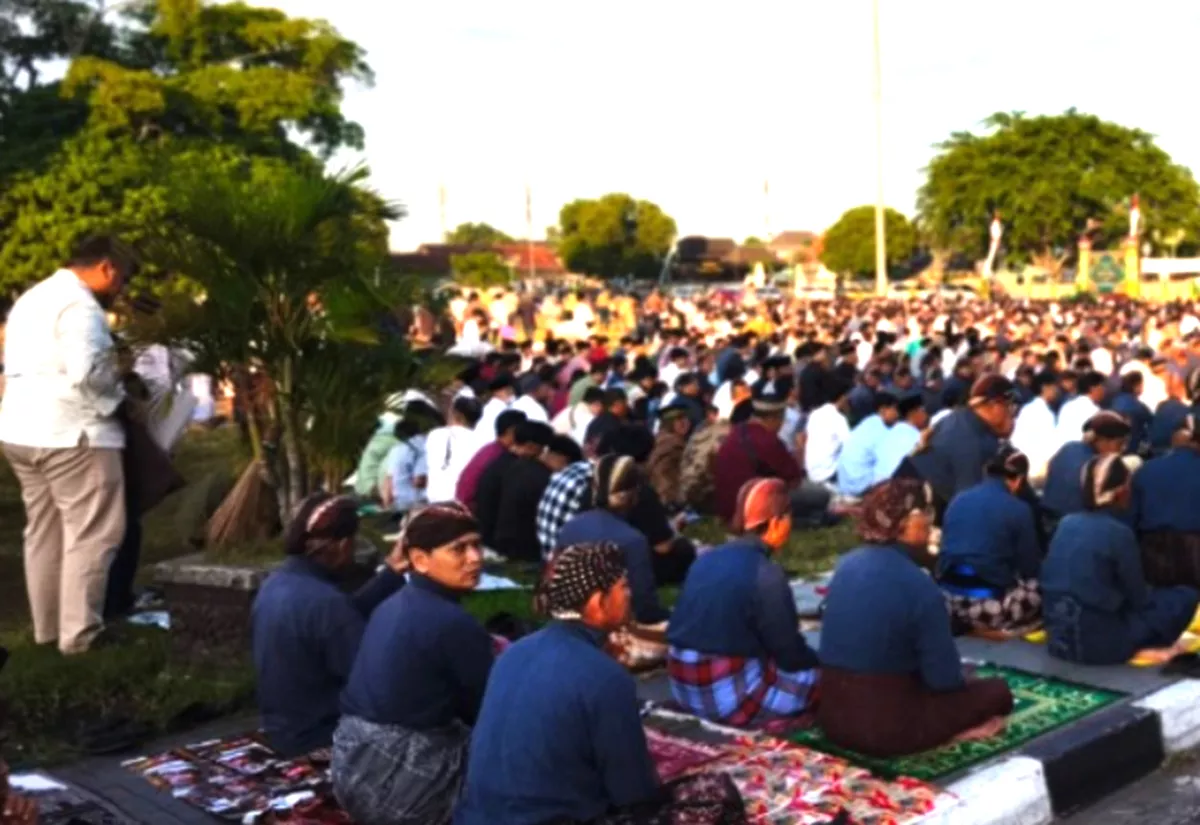 Ribuan Jemaah Padati Alun-Alun Selatan, Salat Iduladha di Yogyakarta Lancar dan Kondusif