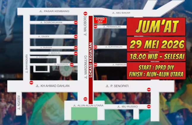 JTF 2026 Digelar, Mulai Jam 5 Sore Malioboro Ditutup: Ini 7 Titik Penyekatan dan Rute Alternatif