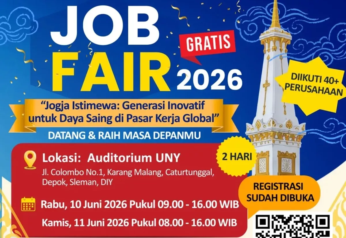 CARI KERJA di JOGJA? Job Fair Disnakertrans DIY 2026 Siapkan Ribuan Loker, Buruan Daftar!