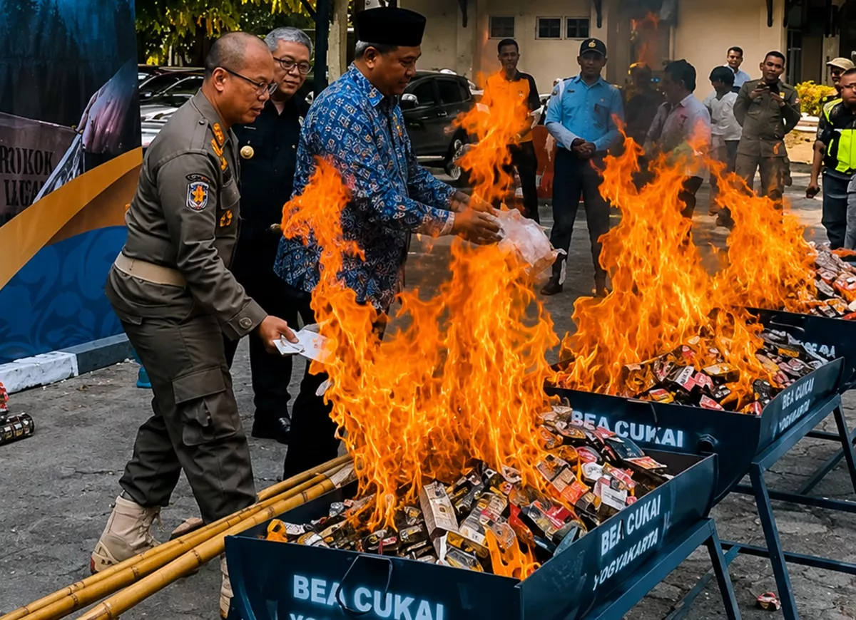Sita Rokok Hingga Obat Terlarang, Bea Cukai Jogja Dan Satpol PP Musnahkan Barang Ilegal