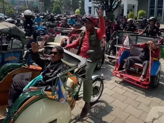 Ratusan Bentor Datangi Dishub DIY, Minta Akses di Jalur Pedestrian Malioboro