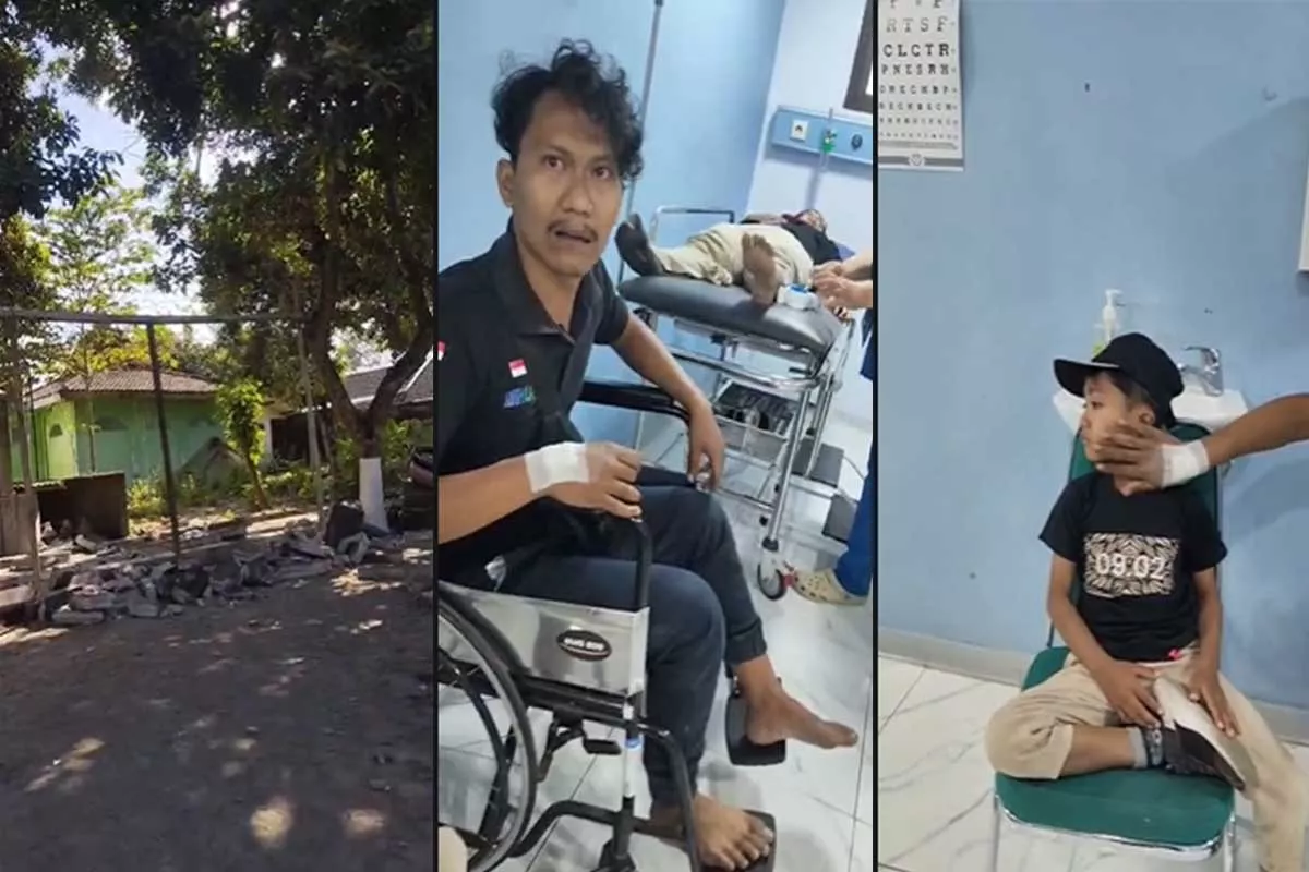 Petaka Senam HUT RI di Minomartani: Pagar Sekolah Tiba-tiba Roboh, Belasan Orang Terluka