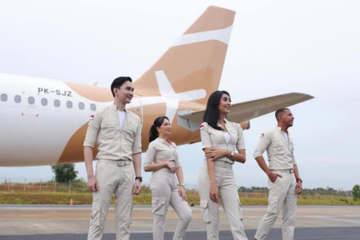 Super Air Jet Lakukan Penerbangan Perdana Jakarta - Jayapura Menggunakan Airbus A320