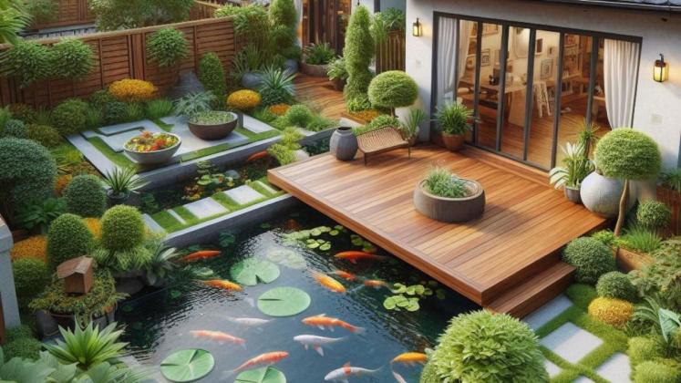 Inspirasi Taman Belakang Rumah dengan Kolam Ikan: Ruang Hijau yang Menenangkan