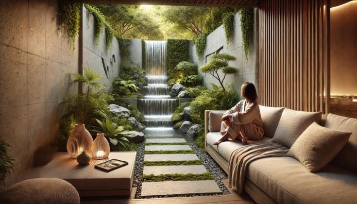 10 Ide Desain Taman Belakang Rumah dengan Air Terjun Kecil untuk Mengurangi Stres dan Kecemasan