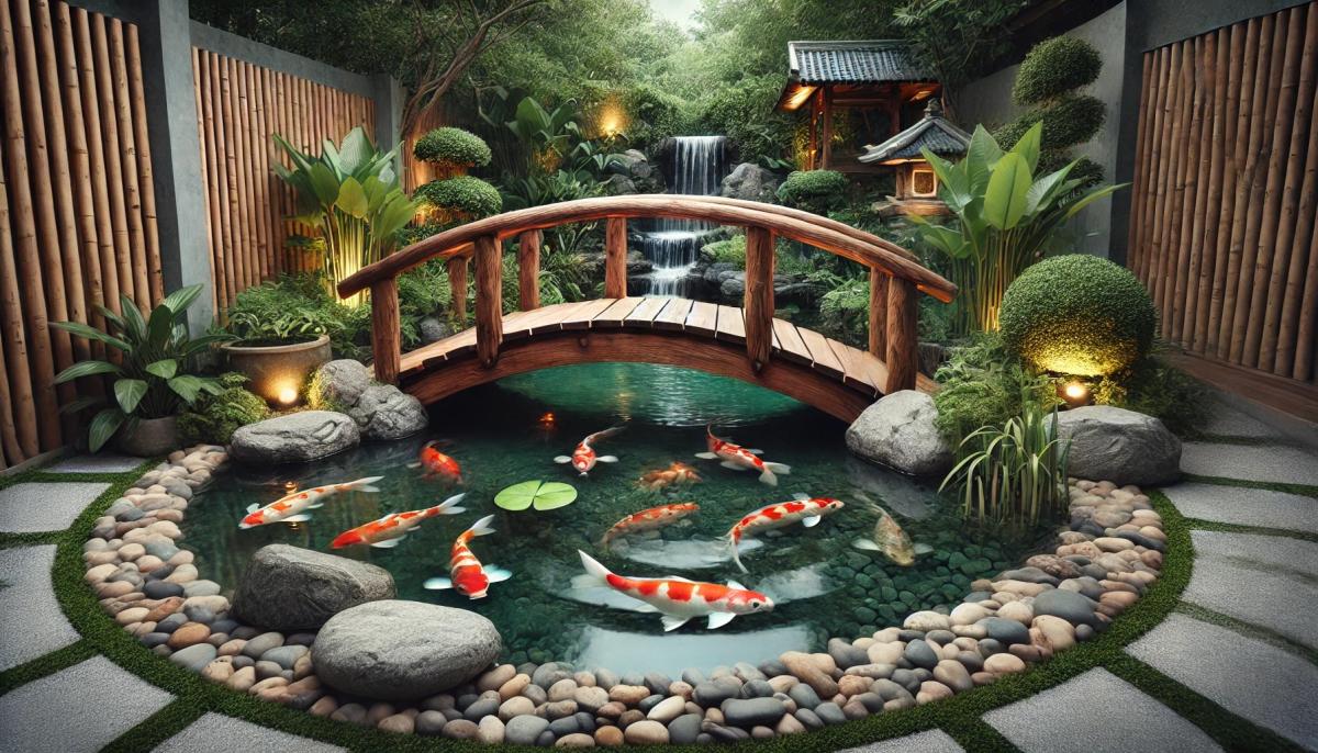 10 Ide Desain Kolam Ikan Koi untuk Rumah yang Sejuk dan Adem