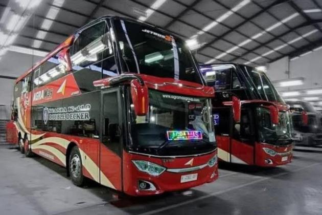 Melihat Kemewahan Bus Double Decker Agra Mas Buatan Karoseri AdiPutro 