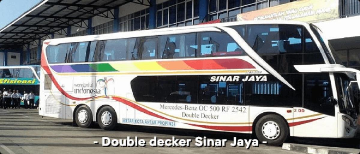 Sinar Jaya Double Decker, Bus Tingkat Super Nyaman Buat LDR-an Antar Kota!