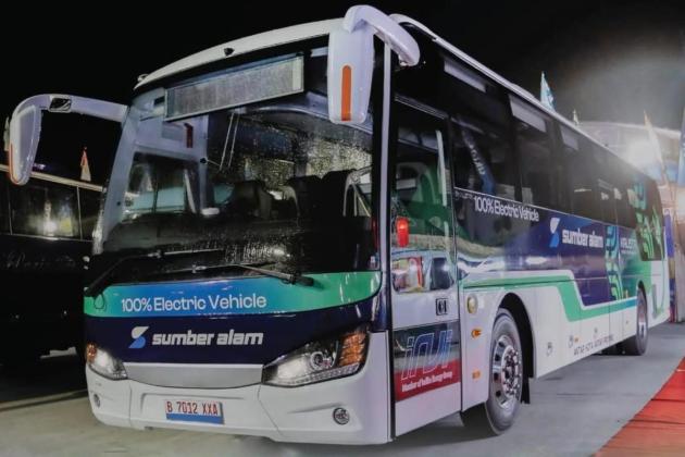 PO Sumber Alam Uji Bus Listrik Jarak Jauh, Dukung Transportasi Hijau