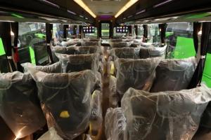 Foto bus Puspa Jaya saat akan rilis melayani pelanggan (Dokumen Karoseri Laksana)