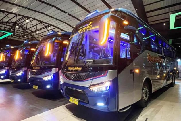Melihat Bus Sugeng Rahayu Terbaru, Menggunakan Mesin Mercedes Benz OF 1623