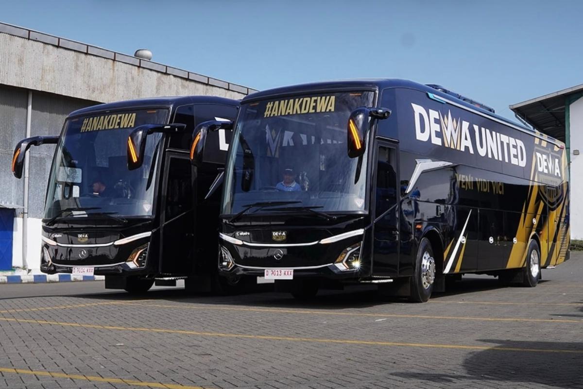 Dewa United Perkenalkan Bus Tim Super Mewah, Pakai Sasis Mercedes Benz