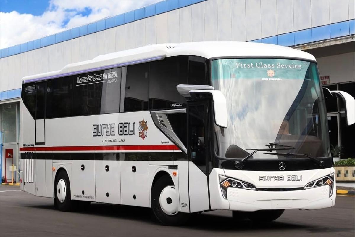 Melihat Bus Mewah PO Surya Bali, Gunakan Bodi Skylander Bermesin Mercedes Benz 