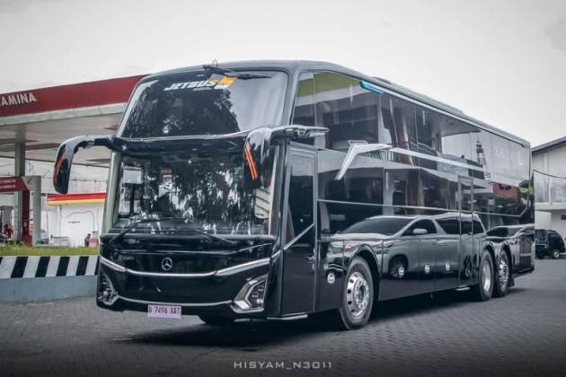 Intip Kemewahan Bus Baru PO New Surabaya Indah, JetBus 5 DCXL Mercedes Benz 